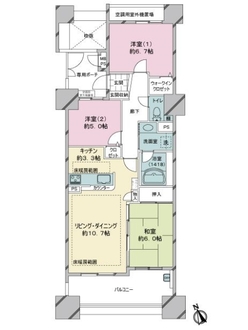 ライオンズステージ四日市の間取図