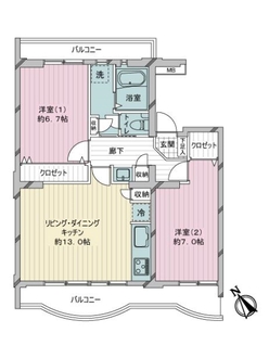 ハイタウン塩浜第二３７号棟の間取図