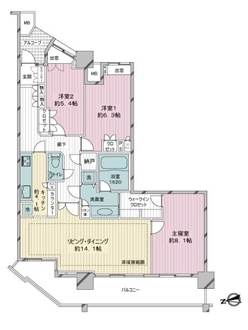 神楽坂アインスタワーの間取図