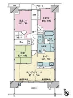 マストメゾン帝塚山万代の間取図