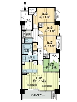 ライオンズ嵯峨天龍寺若宮西の邸の間取図