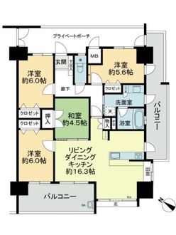 ハウスバーンフリート緑井の間取図