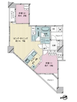 シエリアタワーなんばの間取図