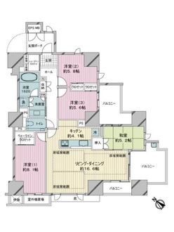 グランドメゾン百道プレイスの間取図