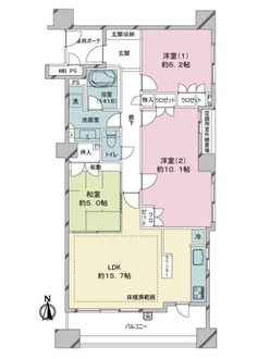 ザ・ランクス東住吉中野の間取図