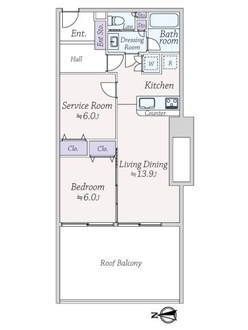 ブロードウェイの間取図