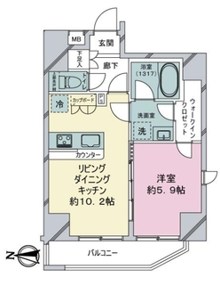 クレヴィスタ錦糸町の間取図