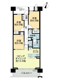 ライオンズ守山ディアライズの間取図