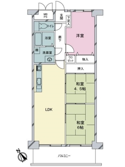 ライオンズマンション八事ガーデン壱番館の間取図