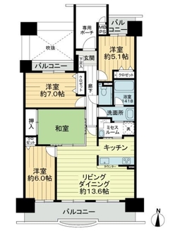 ライオンズマンションニューシティ日進の丘３番館の間取図