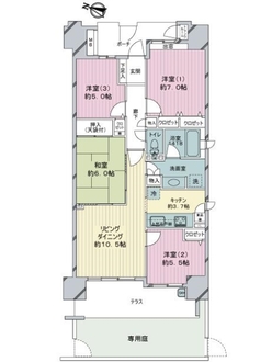 東京アクアージュの間取図