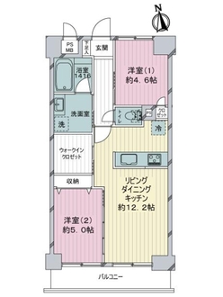 ライオンズシティ調布の間取図