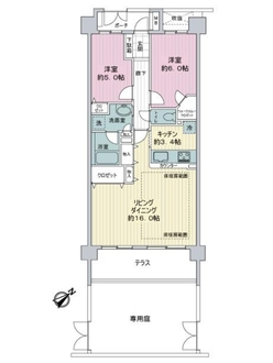 コスモ川崎大師公園の間取図