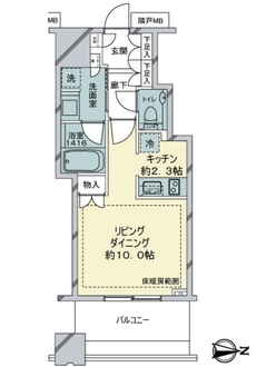 武蔵野タワーズ　スカイゲートタワーの間取図