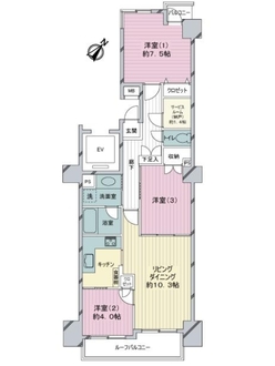 ダイアパレス・ベラーク新横浜の間取図