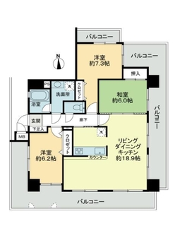 アーバンビュー海老園の間取図