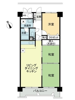 コープ野村古市中央の間取図