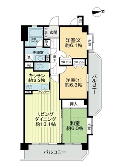 ライオンズガーデン船橋の間取図