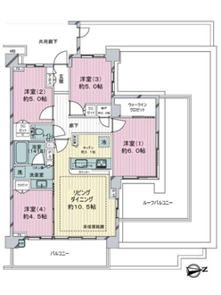 ブリーズコート蕨塚越テラスの間取図