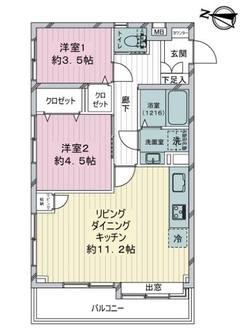 パレ・ドール方南町の間取図