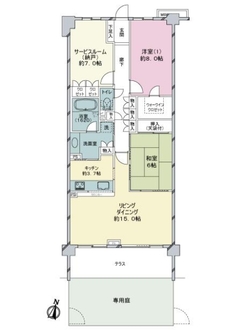 クリオ二俣川ラ・メゾン・コートＡの間取図