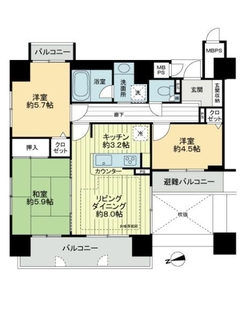 ライオンズマンション東洞院五条の間取図