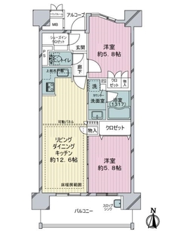 リビオ新蒲田の間取図
