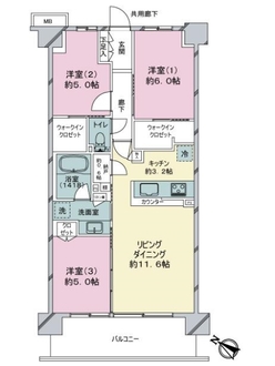 シティテラス横濱新杉田の間取図