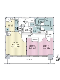 ライオンズマンション大阪スカイタワーの間取図