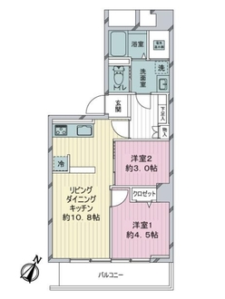 日本橋箱崎ハイツの間取図
