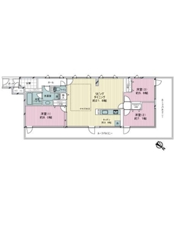 パレ・シェール苦楽園松風町の間取図
