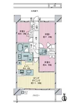 パークナード名古屋駅の間取図