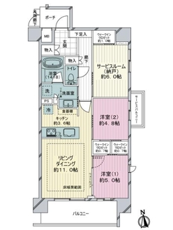 レジデンシャル綱島の間取図
