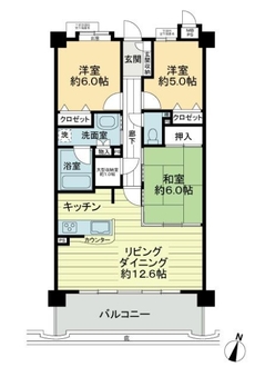 ライオンズマンション東郷東館の間取図