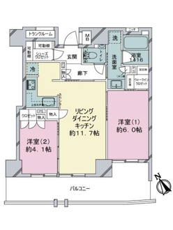 イニシア横浜桜木町の間取図
