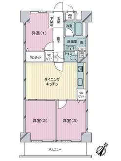 金町スカイハイツの間取図