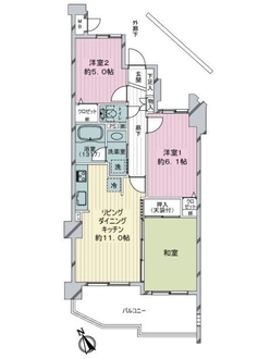 レーベンハイム元住吉パテラの間取図