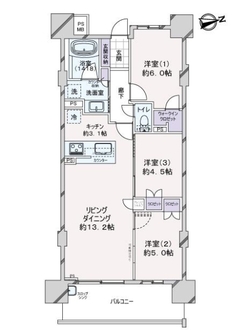 ライオンズ桑名駅前グランフォートの間取図