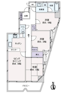 セトル亀島の間取図