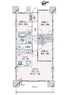 ライオンズ桑名駅前グランフォートの間取図