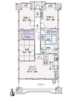 サンパーク名駅スクエアの間取図