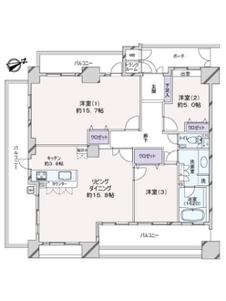 グラン・シエロ五日市リバービューの間取図