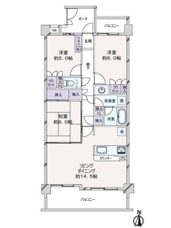 イトーピア香椎松崎中央公園の間取図