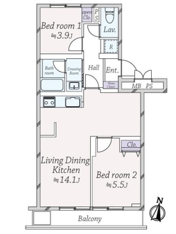 ライオンズマンション日吉第３の間取図