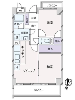 ライオンズマンション鳥飼第２の間取図