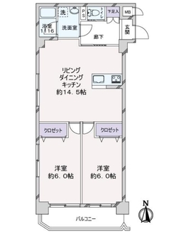 西蒲田パーソナルハウスの間取図