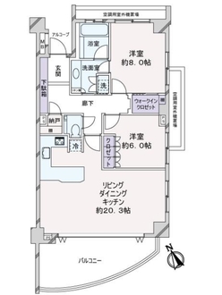 エルザ鎌倉の間取図