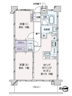 エスリード京都山科セミリアの間取図