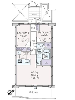 ライオンズステージ鵠沼海岸の間取図