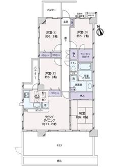 ライオンズヴィアーレ習志野の間取図